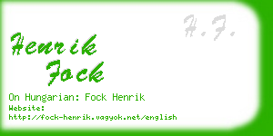 henrik fock business card